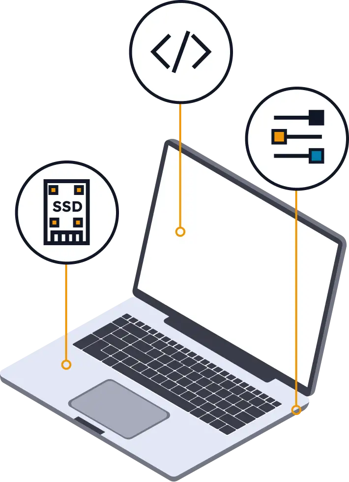 Diagrama de soporte para redes y equipamiento informático