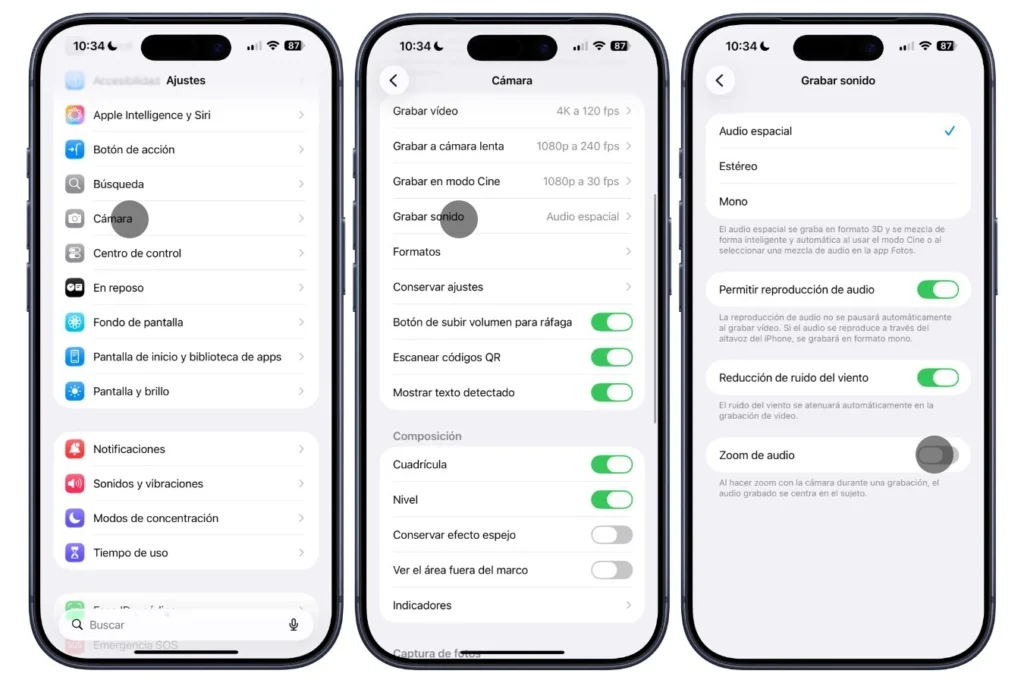 El motivo por el que tus vídeos de conciertos suenan distorsionados no es el micrófono del iPhone. Es esta opción activada por defecto en iOS